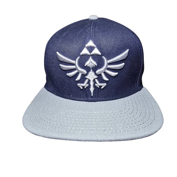Nintendo Legend Of Zelda Snapback Hat Twilight Princess/Skyward Sword Navy Gray - Picture 1 of 8